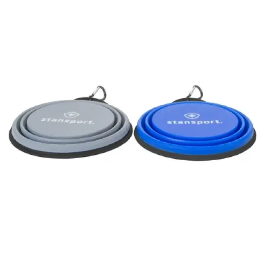 Stansport Collapsible Silicon Travel Bowls - 2 Pack image {1}