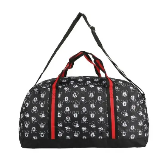 Disney Mickey Mouse Faces All-Over Print Black 21&rdquo; Packable Duffel image {7}