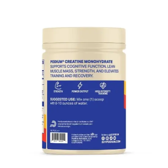 Podium Nutrition Creatine Monohydrate Energy Drink - Unflavored - 8.82oz/50 Servings image {4}