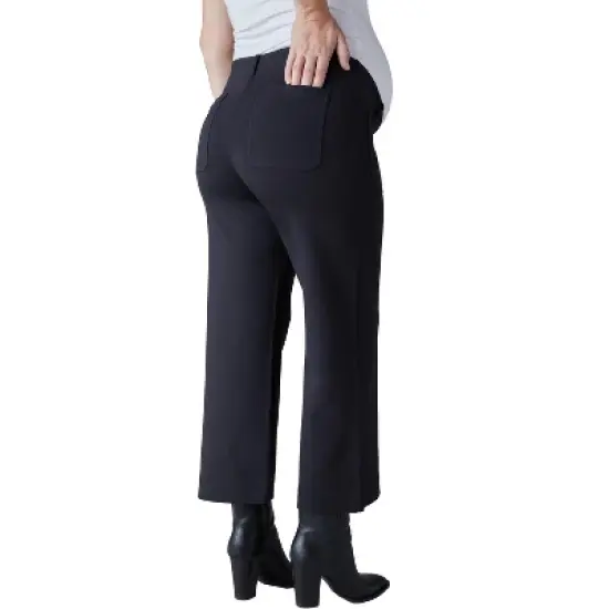 Ingrid & Isabel Maternity Cropped Wide Leg Ponte Pant image {3}