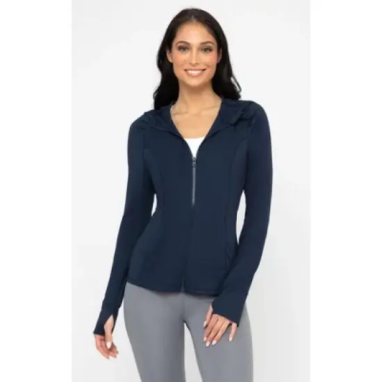 Yogalicious - Women's Slim Fit Hooded Track Jacket image {19}