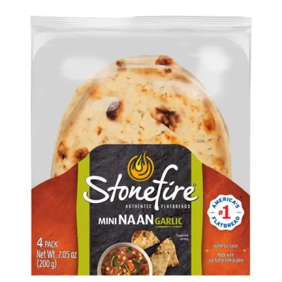 Stonefire Garlic Mini Naan - 4ct image {7}