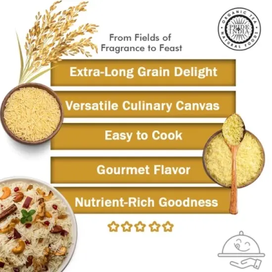 PRIDE OF INDIA Golden Basmati Rice image {3}