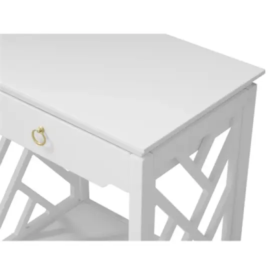 (Set of 2) Modern Night Stand in White - Comfort Pointe  image {3}