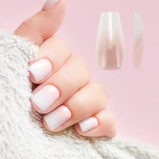 Unique Bargains Women's Full Coverage Nails Tip XS Pink 1 Pc image {3}