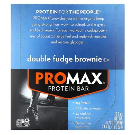 NuGo Nutrition ProMax Protein Bar, Double Fudge Brownie, 12 Bars, 2.64 oz (75 g) Each image {5}