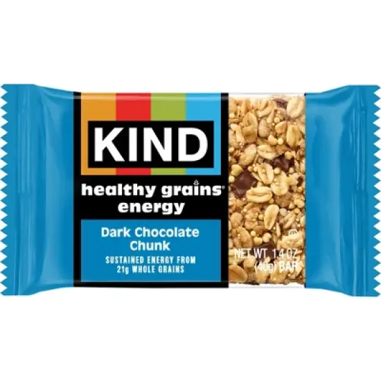 KIND Healthy Grains Energy Dark Chocolate Chunk Protein Bars - 10ct image {4}