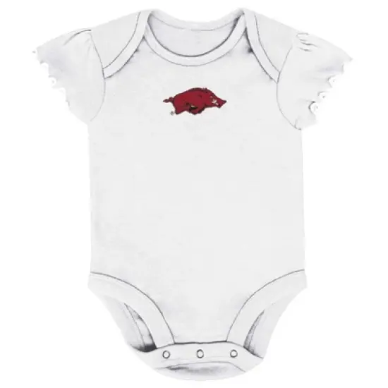 NCAA Arkansas Razorbacks Infant Girls' 3pk Bodysuit Set image {2}