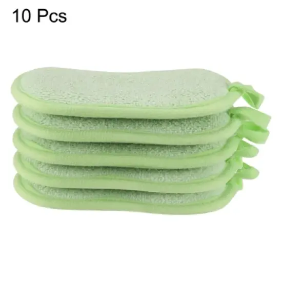 Unique Bargains Kitchen Non-Scratch Microfiber Dual-sided Dish Sponges 10 Pcs image {2}