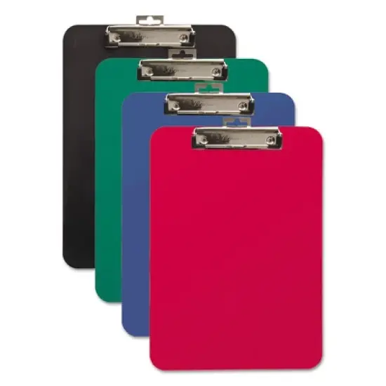 Mobile OPS Unbreakable Recycled Clipboard, 0.25" Clip Capacity, Holds 8.5" x 11" Sheets, Red image {3}