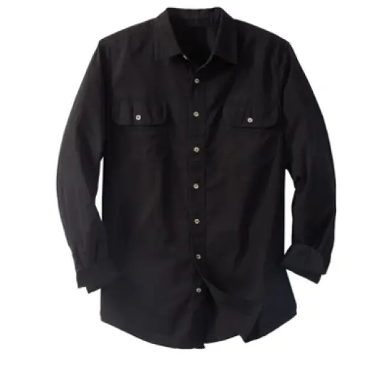 Boulder Creek by KingSize Men's Big & Tall  Long Sleeve Denim and Twill Shirt image {4}