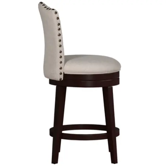 Edenwood Swivel Counter Height Barstool Cream - Hillsdale Furniture image {3}