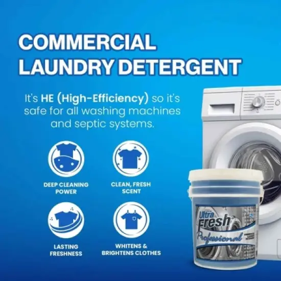 Ultra Fresh&reg; Professional&trade; Commercial Laundry Detergent, 5 Gallons &ndash; Liquid with Easy Dispensing Pump for All Machine Types, up to 640 Loads image {2}