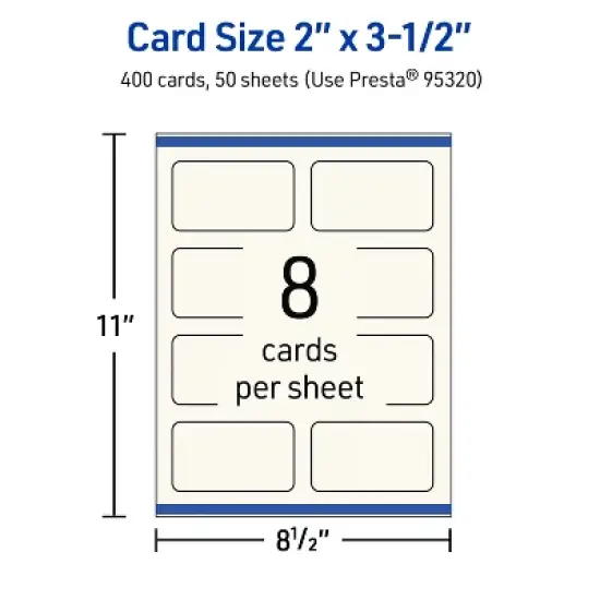 Avery 2" x 3-1/2" Rounded Corner Cards, Matte Ivory, 400ct image {4}