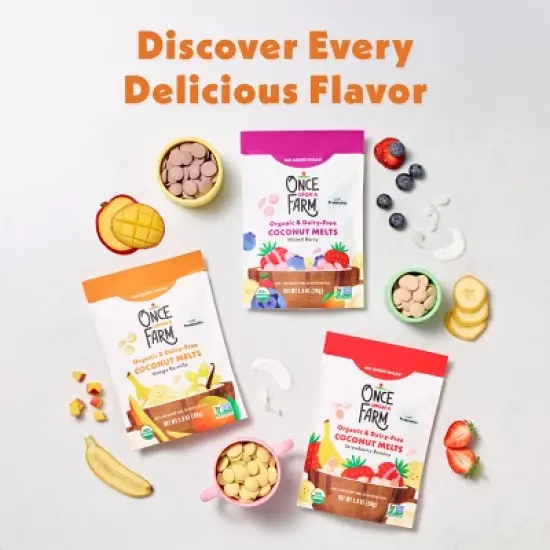Once Upon a Farm Coconut Melts Mango Baby Snacks - 1oz image {5}