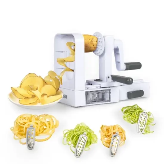 Commercial Chef Vegetable Spiralizer Zucchini Zoodle Noodles Maker Set with Four Blades image {7}