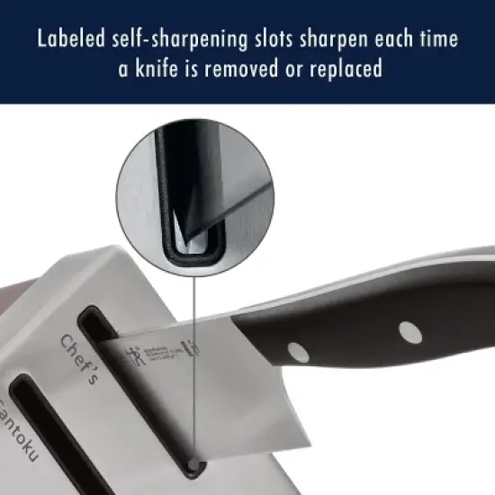 Henckels International Classic 15-pc Self-Sharpening Knife Block Set - Black. image {2}