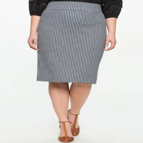 ELOQUII Women&rsquo;s Plus Size Neoprene Pencil Skirt image {9}