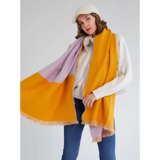 Shiraleah Lilac Color Block Lana Scarf image {1}