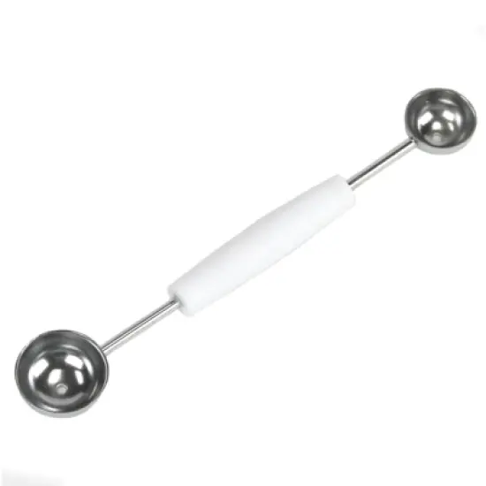 Chef Craft Silver/White Plastic/Stainless Steel Double Melon Baller (Case of 3) image {1}