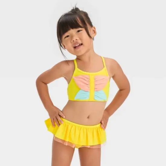 Toddler Girls' Butterfly Bikini Set - Cat & Jack&trade; Yellow image {3}