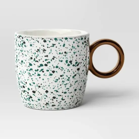 13oz Stoneware Spatter Print Mug Woodsy Green - Room Essentials&trade; image {3}