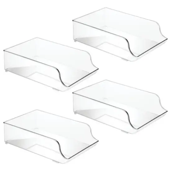 Water Bottle Organizer for Fridge - Set of 4 - Clear - Made in USA image {7}