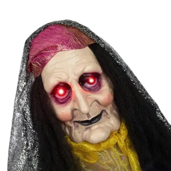 Northlight Lighted and Animated Fortune Teller Halloween Decoration - 20" - Multicolor Lights image {4}