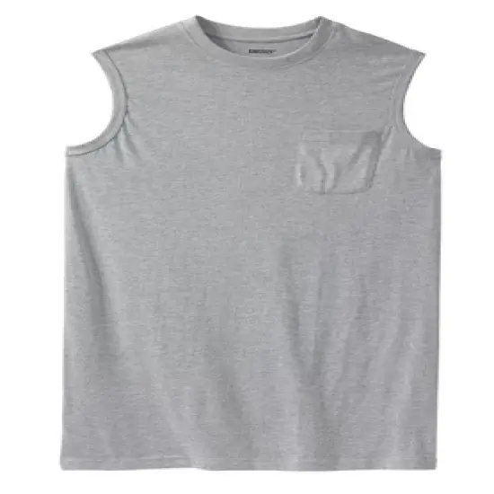 KingSize Men's Big & Tall Shrink-Less&trade; Longer-Length Lightweight Muscle Pocket Tee Shirt image {8}