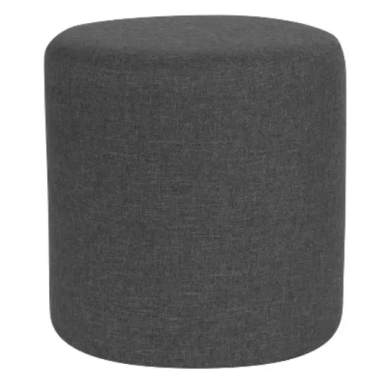 Emma and Oliver Upholstered Round Ottoman Pouf image {7}