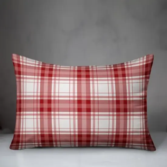 Creative Products Red and White Plaid 14x20 Indoor / Outdoor Pillow image {2}