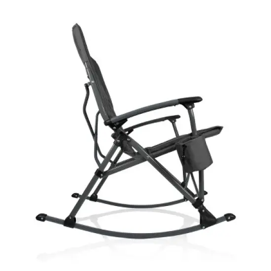 Oniva 2pc Portable Outdoor Rocking Camp Chair - Gunmetal Gray image {2}