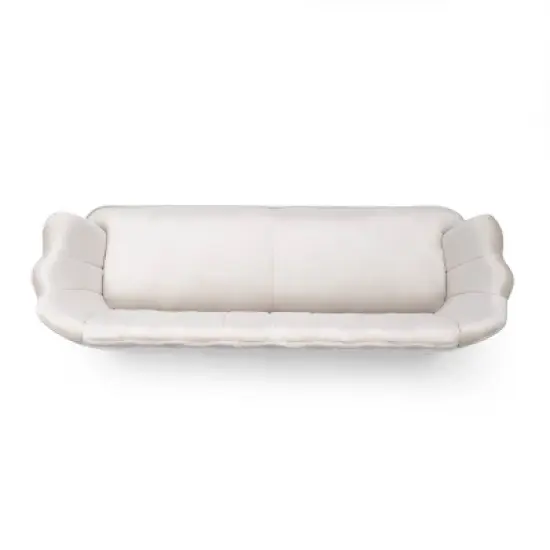 Reitz Modern Glam Velvet Channel Stitch 3 Seater Shell Sofa - Christopher Knight Home image {5}