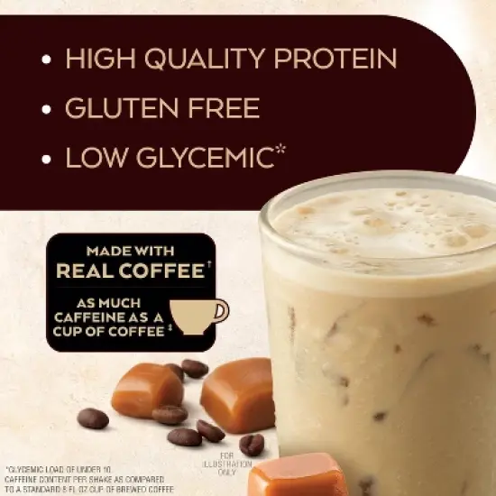 Atkins Meal Replacement Iced Coffee Protein Shake - Cafe Caramel image {3}