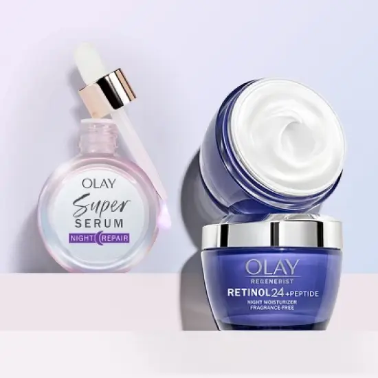 Olay Super Serum Night Repair Face Serum - Fragrance Free - 1.0 fl oz image {8}