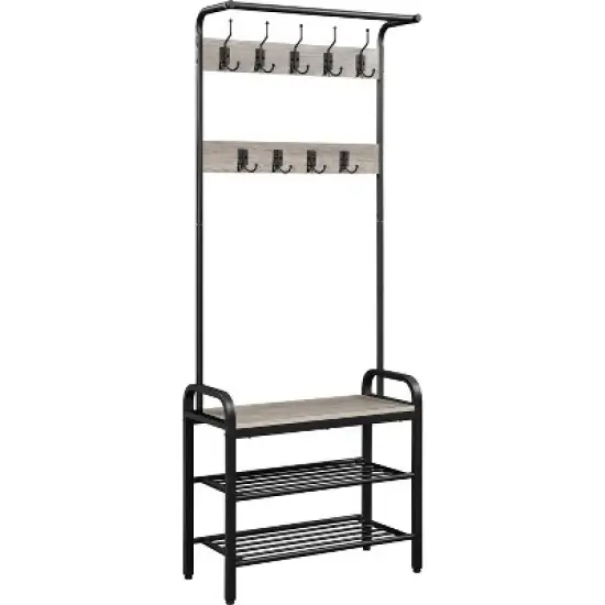 Yaheetech 72" H Industrial Hall Tree with Shoe Storage image {8}