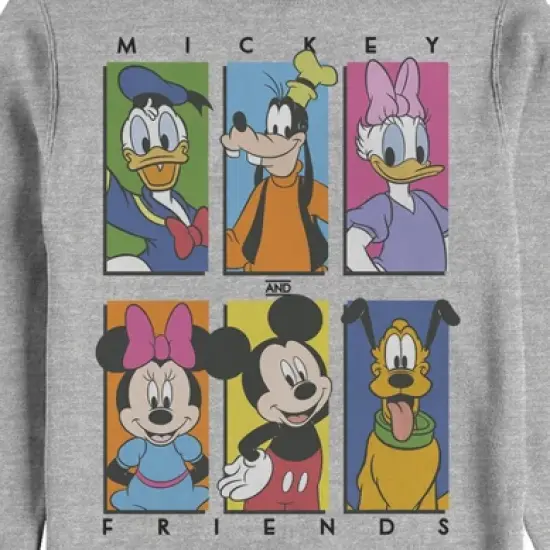 Men's Mickey & Friends Colorful Character Panels Sweatshirt image {1}