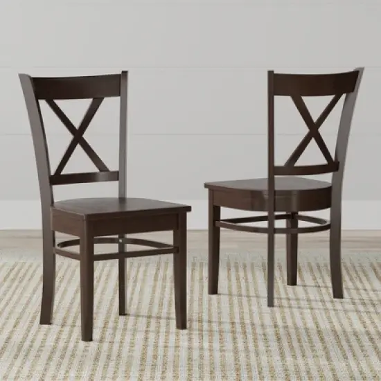 Glenwillow Home Oval Butterfly Leaf Dining Table + Cross Back Dining Chairs Dining Set image {2}