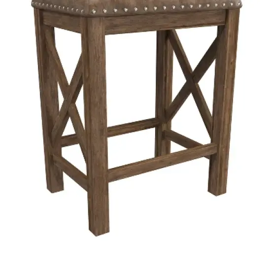 Set of 2 Willow Bend Counter Height Barstool Walnut/Brown- Hillsdale Furniture image {9}