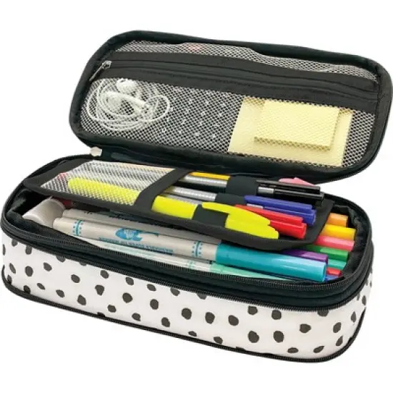 Teacher Created Resources&reg; Black Painted Dots on White Pencil Case image {2}