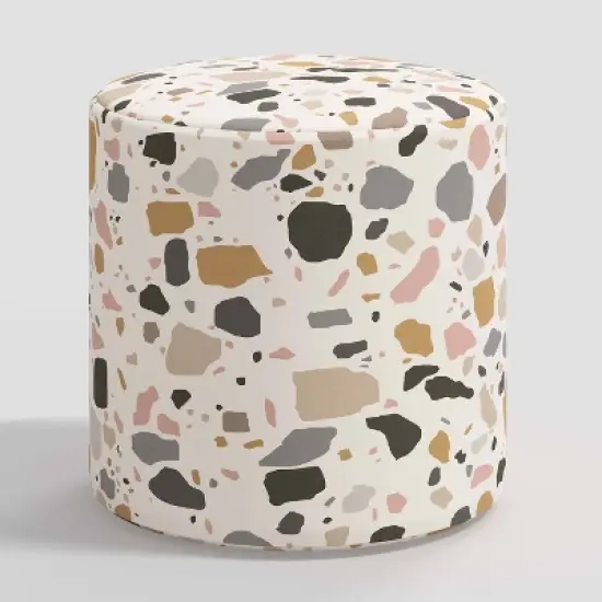 Round Thalia Ottoman in Patterns - Skyline Furniture image {9}