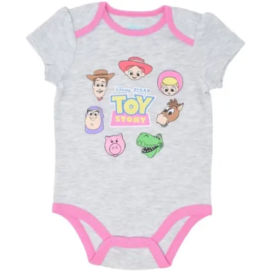 Disney Pixar Toy Story Jessie Bo Peep Baby Girls 5 Pack Bodysuits Newborn to Infant image {2}