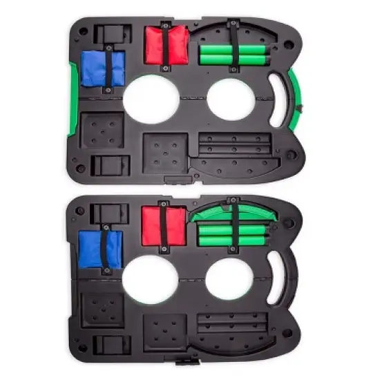 HearthSong Pick-Up-and-Go Portable Cornhole Game Set for Kids' Indoor and Outdoor Active Play, with Two Double-Holed Boards and Eight Cornhole Bags image {5}