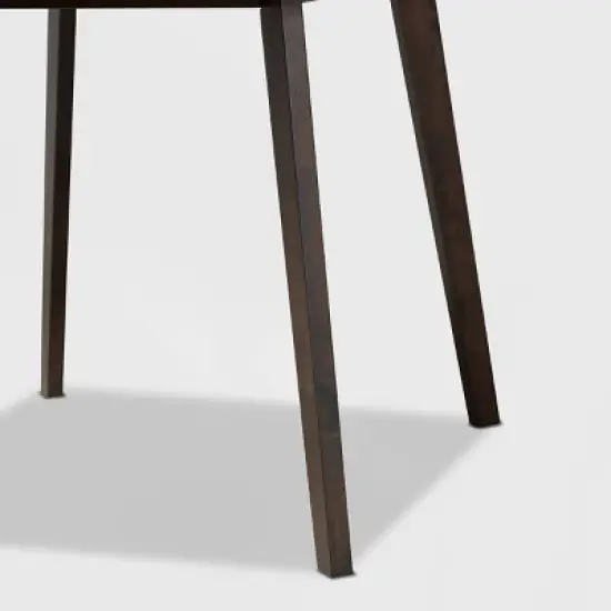 5pc Britte Fabric Upholstered Wood Dining Set  - Baxton Studio image {4}