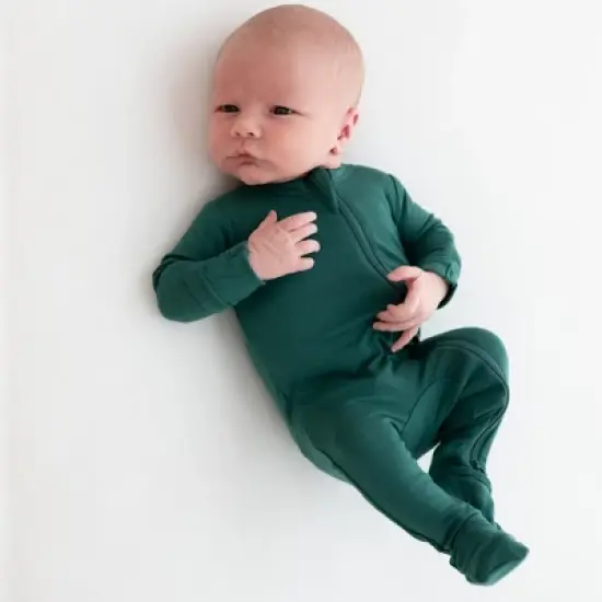 Kyte Baby Zippered Footie in Emerald image {1}