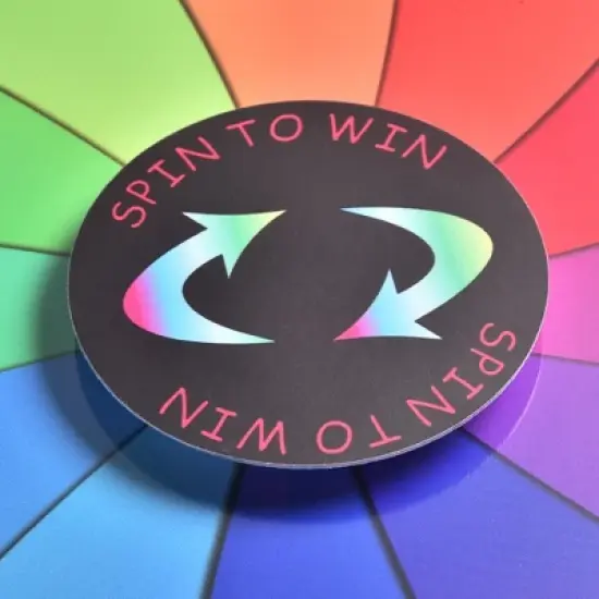 Winspin 12"/15"/18"/24" Spinning Prize Breeze Wheel Wall Mounted Tabletop Colorful Home Trade Show Carnival Game image {3}