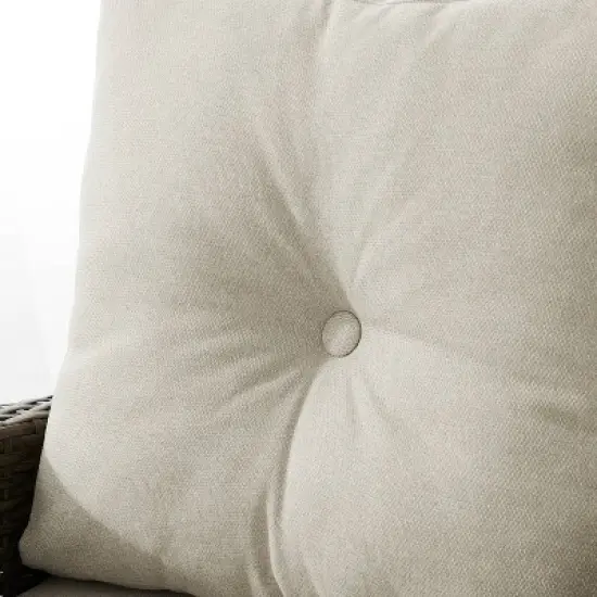 Rockport Outdoor Wicker High Back Sofa - Oatmeal/Light Brown - Crosley image {9}