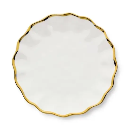 Certified International (Set of 4) 11" Regency Dinner Plates Gold image {3}