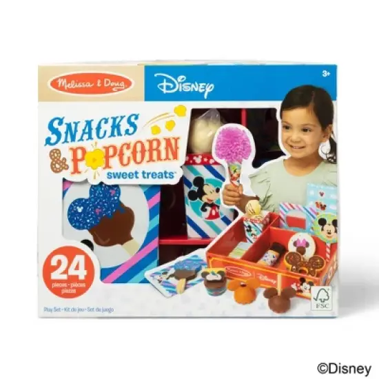 Melissa & Doug Disney Snacks & Popcorn Wooden Play Food Set - 24pc image {2}