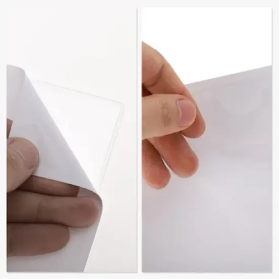 Unique Bargains Vertical Index Card Pockets 12.2"x8.74" Clear 5 Pcs image {4}